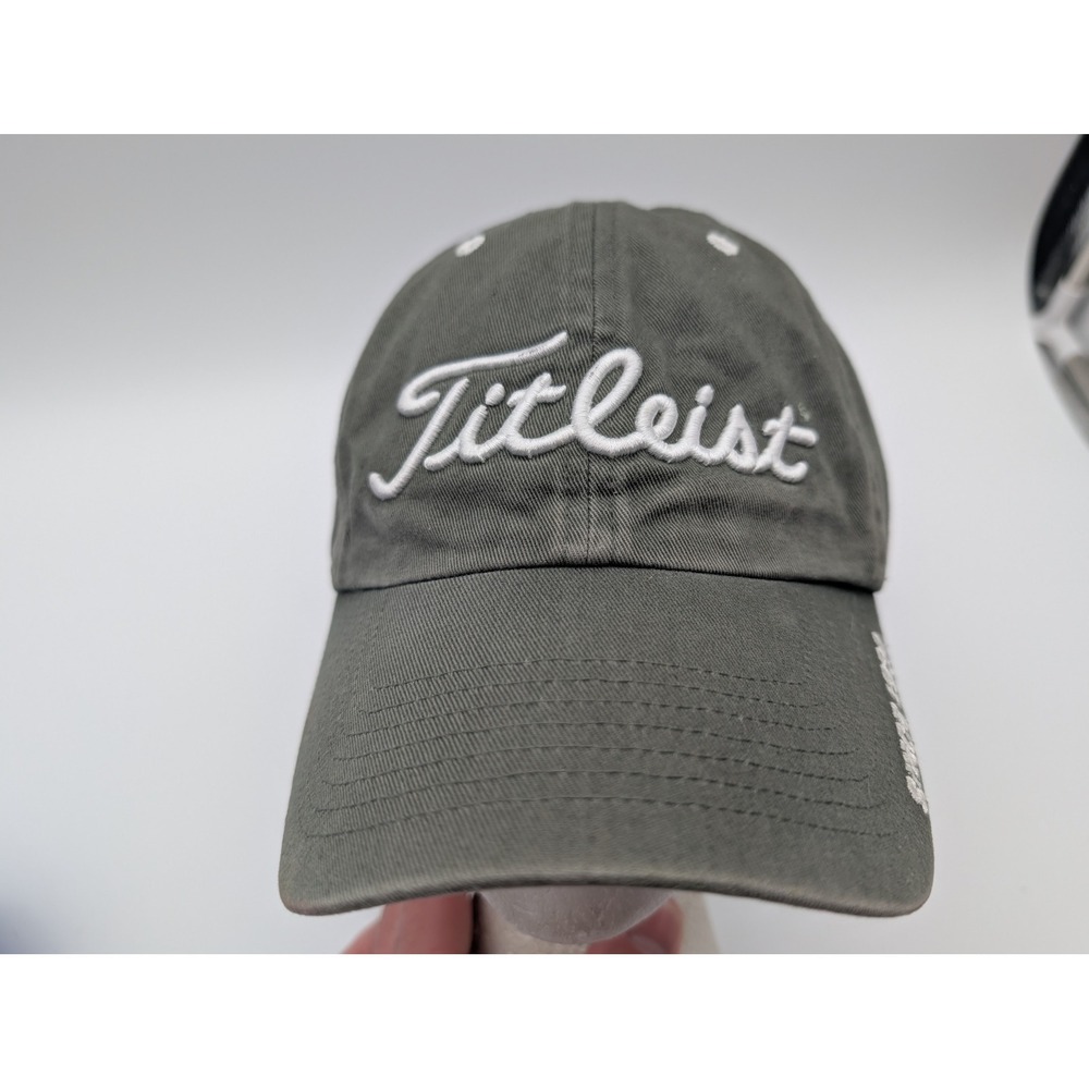 Titleist Golf Hat Olive Green Cotton Adjustable Strap Since 1932 Embroidered Cap